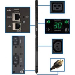 PDUMNV30HV2LX 5/5.8kW Single-Phase Monitored PDU, LX Interface, 208/240V Outlets (36 C13/6 C19), L6-30P, 10 ft. Cor