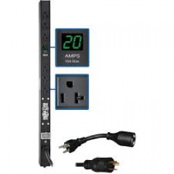 PDUMV20-24 1.9kW Single-Phase Metered PDU, 120V Outlets (6 5-15/20R), L5-20P/5-20P adapter, 0U Vertical, 24-in.