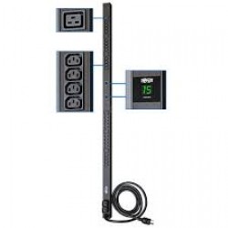 PDUMV30HV 5/5.8kW Single-Phase Metered PDU, 208/240V Outlets (6-C19 & 24-C13), L6-30P, 10ft Cord, 0U Vertical
