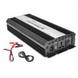 PINV1500 1500W Medium-Duty Compact Mobile Power Inverter with 2 AC/2 USB - 2.0A/Battery Cables