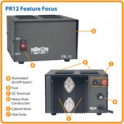 PR12 12-Amp DC Power Supply, 13.8VDC, Precision Regulated AC-to-DC Conversion