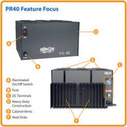 PR40 TAA-Compliant 40-Amp DC Power Supply, 13.8VDC, Precision Regulated AC-to-DC Conversion