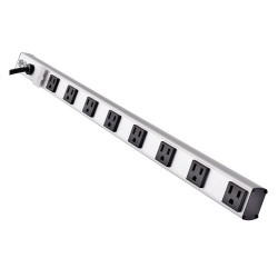 PS2408RA 8 Right-Angle Outlet Vertical Power Strip, 120V, 15A, 15-ft. Cord, 5-15P, 24 in.