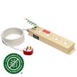PS410HGUK UK BS-1363 Medical-Grade Power Strip with 4 UK Outlets, 3 m Cord