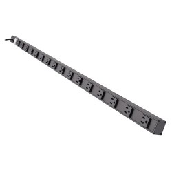 PS4816B 16-Outlet Vertical Power Strip, 120V, 15A, NEMA 5-15P, 15 ft. Cord, 48 in., Black Housing