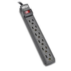 PS66B Power It! 6-Outlet Power Strip, 6 ft. Cord, Black Housing