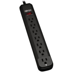 PS725B Power It! 7-Outlet Power Strip, 25 ft. Cord, Black Housing