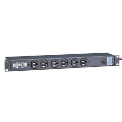 RS-1215 1U Rack-Mount Power Strip, 120V, 15A, 5-15P, 12 Outlets (6 Front-Facing, 6-Rear-Facing), 15-ft. Cord