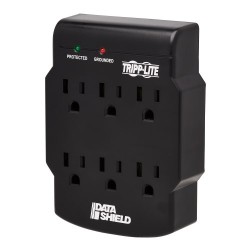 SK6-0B 6-Outlet Surge Protector, Direct Plug-In, 540 Joules, Diagnostic LED, Black Casing