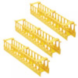 SRCABLEVRT3FC - High-Capacity Vertical Cable Manager - Double Finger Duct, Yellow, 6 ft. (1.8 m)