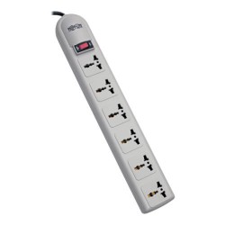 SUPER6OMNIB Protect It! 230V 6-Universal Outlet Surge Protector, 1.8M Cord, British Plug, 750 Joules