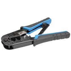 T100-001 RJ11/RJ12/RJ45 Crimping Tool with Cable Stripper