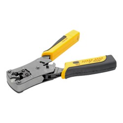 T100-001-TST RJ11/RJ12/RJ45 Wire Crimper with Built-in Cable Tester