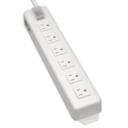 TLM615NCRA Power It! Power Strip with 6 Right Angle Outlets, 15-ft. Cord, Transparent Switch Cover