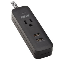 TLP104USB 1 OUTLET/2USB/4FT CORD, 450j SURGE PROTECTOR