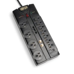 TLP1208SAT Protect It! 12-Outlet Surge Protector, 8-ft. Cord, 2880 Joules, Tel/Modem/Coaxial/Ethernet Protection