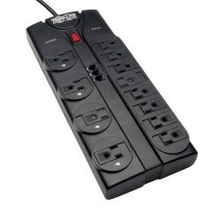 TLP1208TEL Protect It! 12-Outlet Surge Protector, 8-ft. Cord, 2160 Joules, Tel/Modem Protection