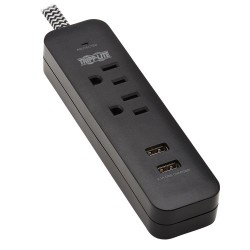 TLP206USB 2 OUTLET/2USB/6FT CORD, 450j SURGE PROTECTOR