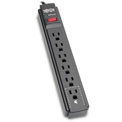 TLP615B Protect It! 6-Outlet Surge Protector, 15 ft. Cord, 790 Joules, Black Housing