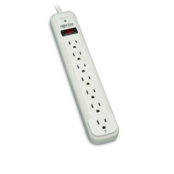 TLP712 Protect It! 7-Outlet Surge Protector, 12 ft. Cord, 1080 Joules, Diagnostic LED, Light Gray Housing