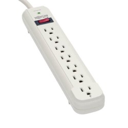 TLP725 Protect It! 7-Outlet Surge Protector, 25 ft. Cord, 1080 Joules, Diagnostic LED, Light Gray Housing