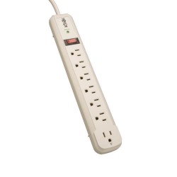 TLP74R Protect It! 7-Outlet Surge Protector 4-ft. Cord, 1080 Joules, 1 Diagnostic LED, Light Gray Housing