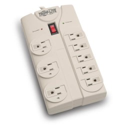 TLP808 Protect It! 8-Outlet Surge Protector, 8 ft. Cord with Right-Angle Plug, 1440 Joules, Diagnostic LEDs, Light 