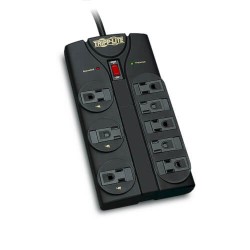 TLP808B Protect It! 8-Outlet Surge Protector, 8 ft. Cord, 1440 Joules, Black Housing