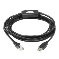 U009-010-RJ45-X USB-A to RJ45 Rollover Console Cable (M/M) - Cisco Compatible, 250 Kbps, 10 ft., Black