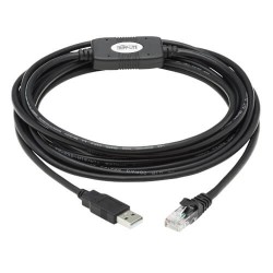 U009-015-RJ45-X USB-A to RJ45 Rollover Console Cable (M/M) - Cisco Compatible, 250 Kbps, 15 ft., Black