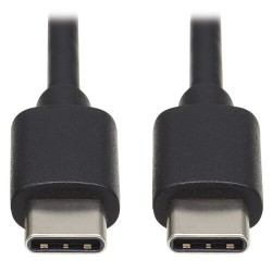 U040-003-C - USB-C Cable (M/M) - USB 2.0, Thunderbolt 3, 60W PD Charging, Black, 3 ft. (0.9 m)