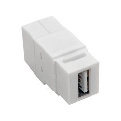 U060-000-KP-WH USB 2.0 All-in-One Keystone/Panel Mount Coupler (F/F), White