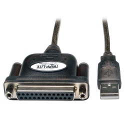 U207-006 Hi-Speed USB to IEEE 1284 Parallel Printer Gold Adapter Cable (USB-A to DB25 M/F), 6-ft.