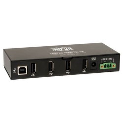 U223-004-IND 4-Port Industrial-Grade USB 2.0 Hub - 15kV ESD Immunity, Metal Case, Mountable