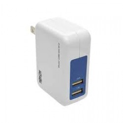 U280-002-W12 2-Port USB Wall/Travel Charger, 5V 3.4A / 17W