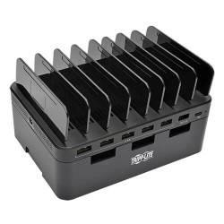 U280-007-CQC-ST 7-Port USB Charging Station with Quick Charge 3.0, USB-C Port, Device Storage, 5V 4A (60W) USB Char