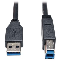U322-015-BK USB 3.0 SuperSpeed Device Cable (AB M/M) Black, 15-ft.