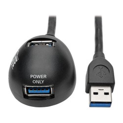 U324-006-DSK2 2-Port USB 3.0 SuperSpeed Desktop Extension Cable (M/2xF), 6 ft.