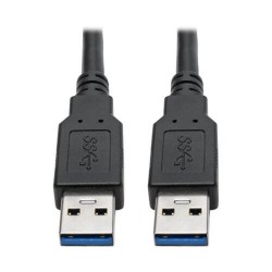 U325-006 USB 3.0 SuperSpeed A/A Cable for Tripp Lite USB 3.0 All-in-One Keystone/Panel Mount Couplers (M/M), Black,