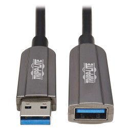 U330F-30M-G1 - USB 3.2 Gen 1 CL3-Rated Fiber Active Optical Cable (AOC) - Extension/Repeater, A/A M/F, Black, 30 m