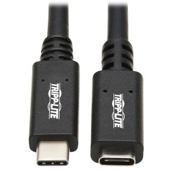 U421-006 - USB-C Extension Cable (M/F) - USB 3.2 Gen 1, Thunderbolt 3, 60W PD Charging, Black, 6 ft. (1.8 m)