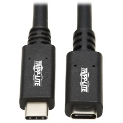 U421-20N-G2 - USB-C Extension Cable (M/F) - USB 3.2 Gen 2, Thunderbolt 3, 60W PD Charging, Black, 20 in. (0.5 m)