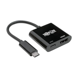 U444-06N-H4K6BC USB-C 3.1 to HDMI 4K Adapter with PD Charging, M/F, Thunderbolt 3 Compatible, 4K @ 60 Hz, Black