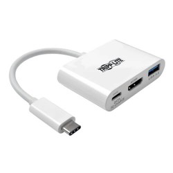 U444-06N-H4U-C USB 3.1 Gen 1 USB-C to HDMI 4K Adapter with USB-A and USB-C PD Charging Ports, Thunderbolt 3 Compati