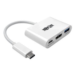 U444-06N-HU-C USB 3.1 Gen 1 USB-C to HDMI Adapter with USB-A and USB-C PD Charging Ports, Thunderbolt 3 Compatible,