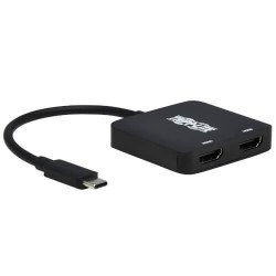U444-2H-MST4K6 - USB-C Adapter, Dual Display - 4K 60 Hz HDMI, HDR, 4:4:4, HDCP 2.2, DP 1.4 Alt Mode, Black
