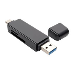 U452-000-SD-A USB-C Memory Card Reader, 2-in-1 USB-A/USB-C, USB 3.1 Gen 1