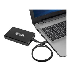 U457-025-SATAG2 USB 3.1 Gen 2 (10 Gbps) SATA SSD/HDD to USB-C Enclosure Adapter with UASP Support, Metal Housing, T