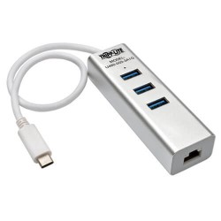 U460-003-3A1G USB 3.1 Gen 1 USB-C Portable Hub/Adapter, 3 USB-A Ports and Gigabit Ethernet Port, Thunderbolt 3 Comp