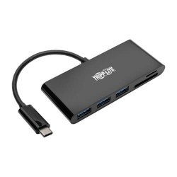 U460-003-3AMB USB 3.1 Gen 1 USB-C Portable Hub/Adapter, 3 USB-A Ports and Memory Card Reader, Thunderbolt 3 Compati